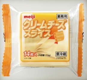 【販売終了】《冷蔵品》明治)クリームチーズスライス　170g(14枚入)