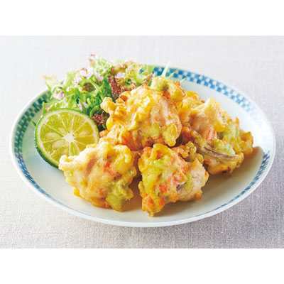 【販売終了】ニチレイ)鶏肉と彩り野菜のつまみ揚げ1kg(約50個入)