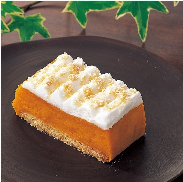 【今期販売終了】味冷)フリーカットケーキ　かぼちゃタルト 520g(カットなし)【季節限定9月-11月】