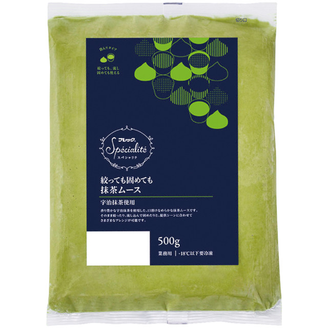 味の素冷凍食品)絞っても固めても抹茶ムース(宇治抹茶使用)500g【新商品】