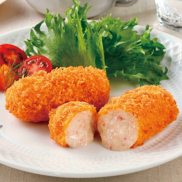 ニチレイフーズ)宮城県蔵王産ミルクのとろ～りクリームコロッケ(かに1.6%入り)700g(10個入)【新商品】