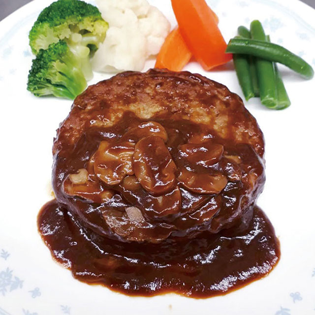 昔亭)マッシュルームデミグラスソースハンバーグ 110g【旧商品 580664 からの切り替え】