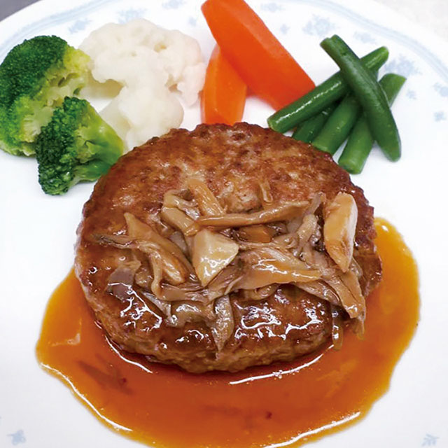 昔亭)まいたけ照焼きソースハンバーグ 110g【旧商品 580665 からの切り替え】