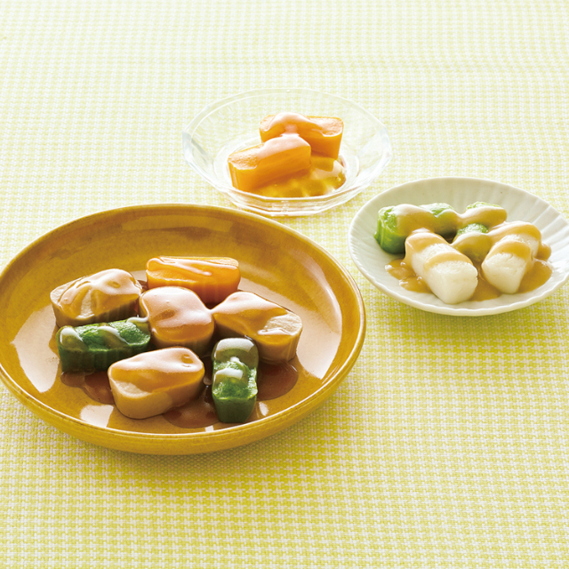 【介護】マルハニチロ)やさしいおかずセット昼・夜のムース食牛肉のオイスター炒めA1食160g【新商品】