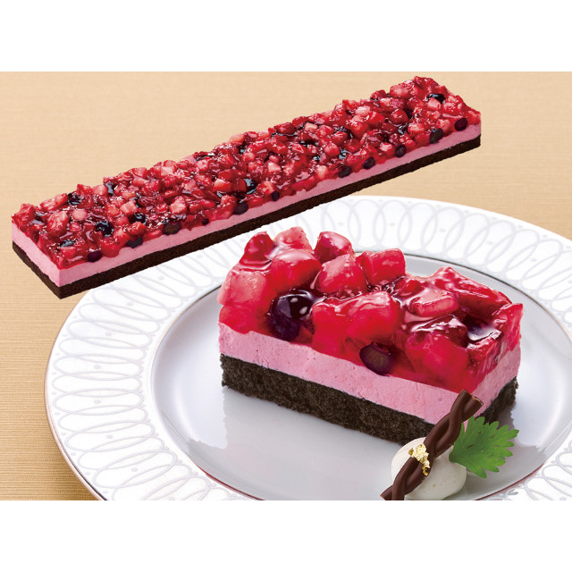 味の素冷凍食品)フリーカットケーキ ダブルベリー(栃木県産とちあいか苺果汁使用) 485g(カットなし)【旧商品 580616 からの切り替え】