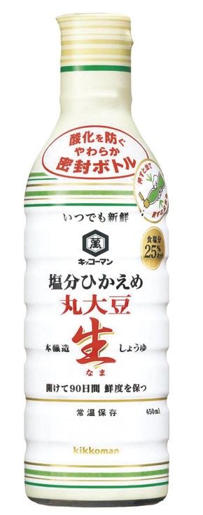 キッコー)イツデモ新鮮塩分ヒカエメ丸大豆生ショウユ450ml