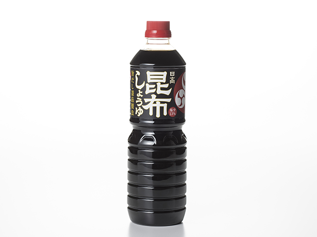 【販売終了】福山醸造)トモエ 日高昆布醤油 1L