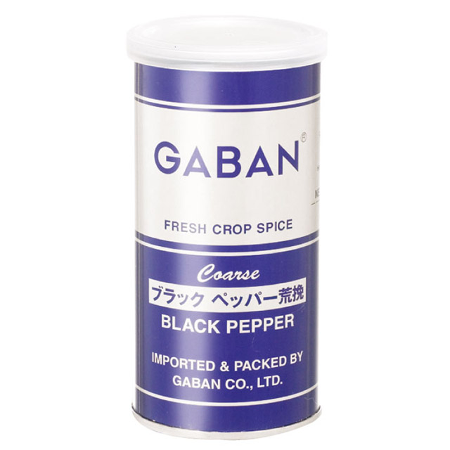 ギャバン)ブラックペッパー(荒挽) 100g缶