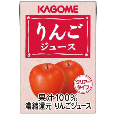 【販売終了】カゴメ)りんごジュース業務用100ml×18本入