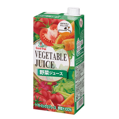 【販売終了】ゴールドパック)野菜ジュース(有塩)1L【季節限定 4-8月】