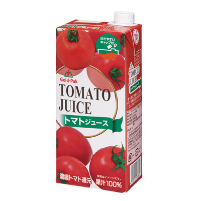 【販売終了】ゴールドパック)トマトジュース(有塩)1L【季節限定 4-8月】