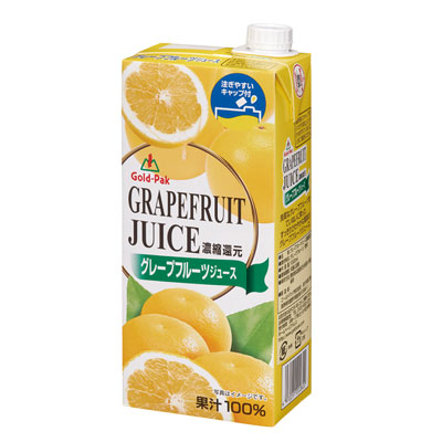 【販売終了】ゴールドパック)グレープフルーツジュース1L【季節限定 4-8月】