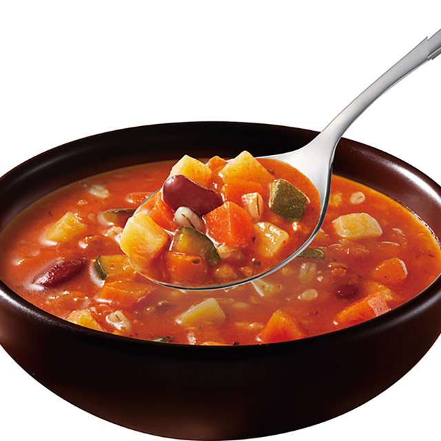 清水食品)ごちそうスープ　野菜ともち麦のミネストローネ　150g×5袋入