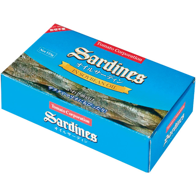 トマトコーポレーション)オイルサーディン125g(固形量：90g)【新商品】