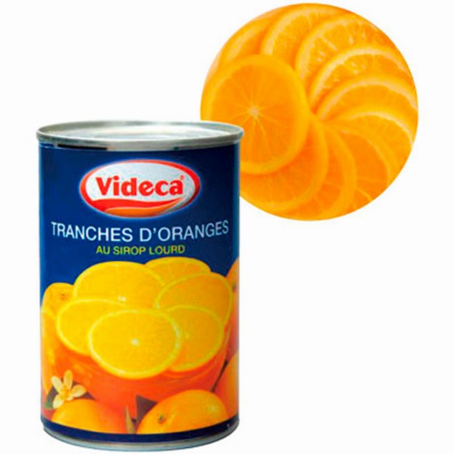 ビデカオレンジスライス皮付410g缶(固形225g)【新商品】