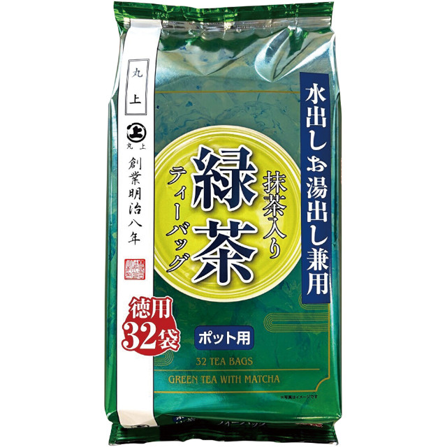 嘉木園)丸上 ポット用抹茶入り緑茶ティーバッグ 3g×32袋【新商品】