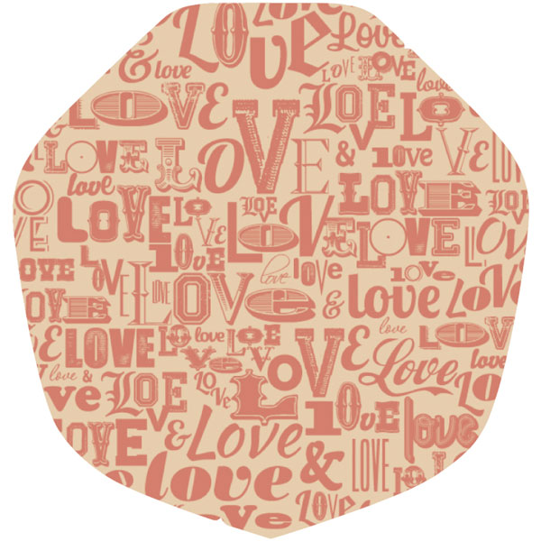 ラミクレープクラフト包装紙 クラフト変形 LOVE 252×263mm 200枚