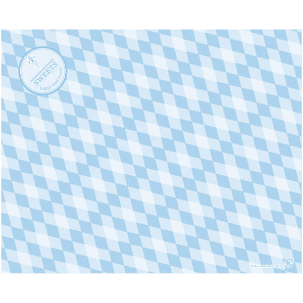 ラミクレープ包装紙 S(四角) ブルー 255×207mm 200枚