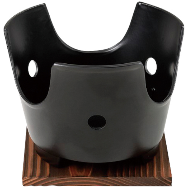 丸コンロ(黒)ＣＴ  Ａセット 1セット(133×93mm)【旧商品 730401 からの切り替え】