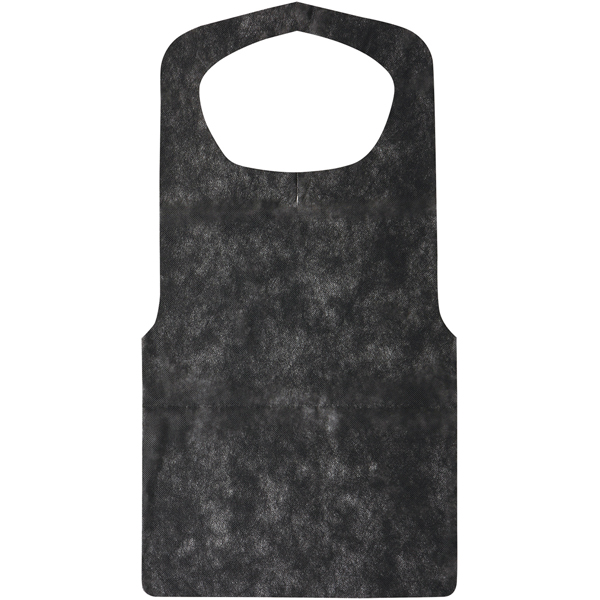 不織布製エプロン黒(折版)(A) 380×730mm 50枚入【新商品】