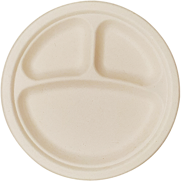 ムギ＆タケプレート3Partition23cm φ235×20.6mm 50枚入【新商品】