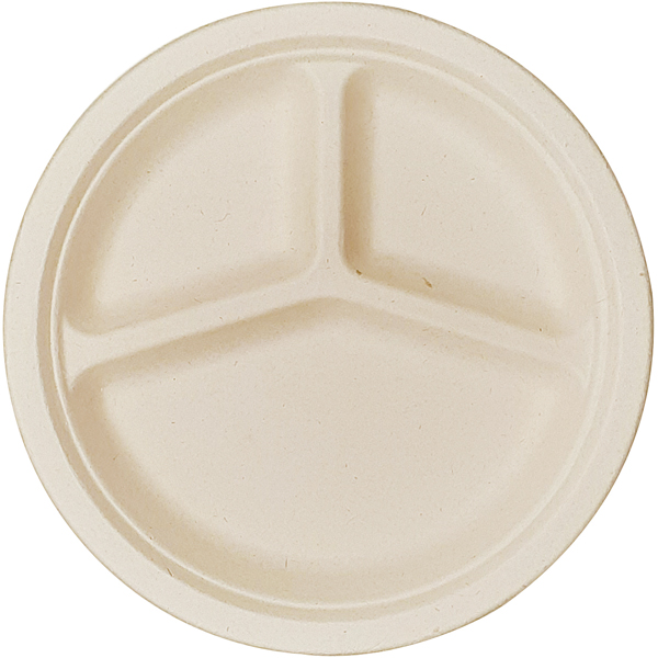 ムギ＆タケプレート3Partition26cm φ261×20.6mm 50枚入【新商品】