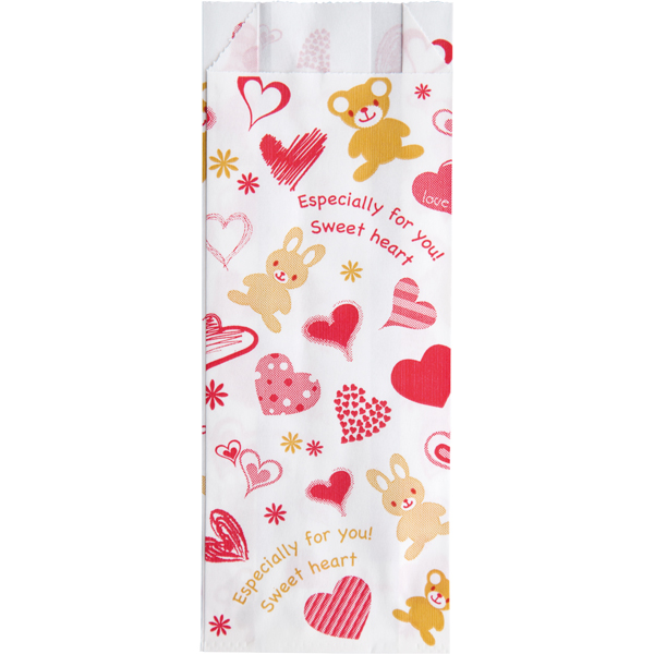 チュロス袋CRS-4スイートハート 55(25)×125＋13mm 100枚入【新商品】