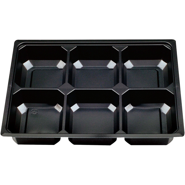 紙ボックス中仕切黒70-55B-1 217×166×35mm 50枚入【新商品】