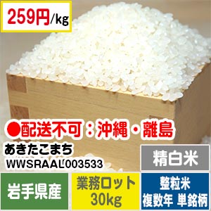 本物保証】 白米 精米済 30kg 岩手県産ひとめぼれ 米 けん様専用 - 米