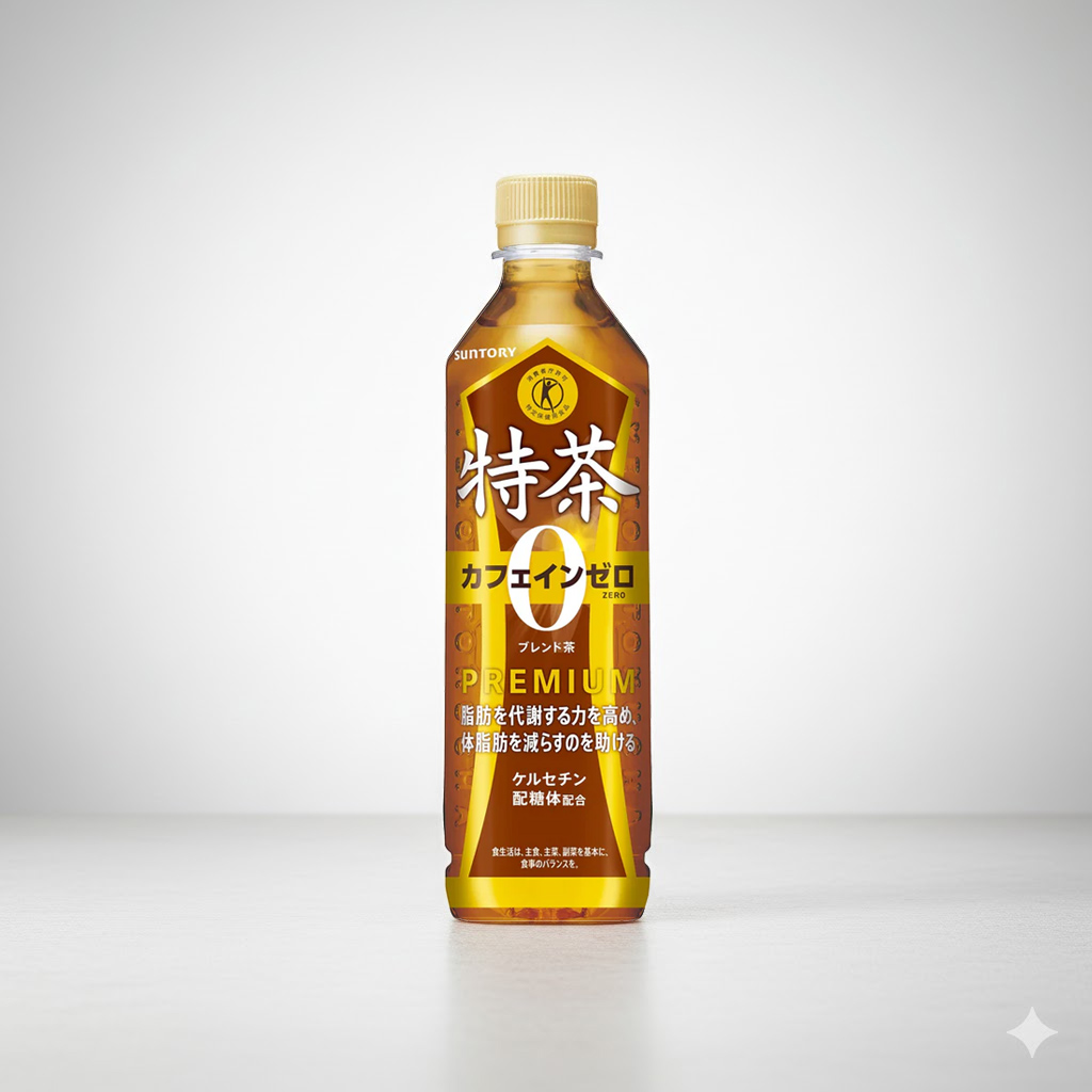 [直送品] サントリー 特茶 カフェインZERO トクホブレンド茶 500ml×24本 体脂肪対策 【3～4営業日以内に出荷】 送料無料 ※沖縄・離島不可